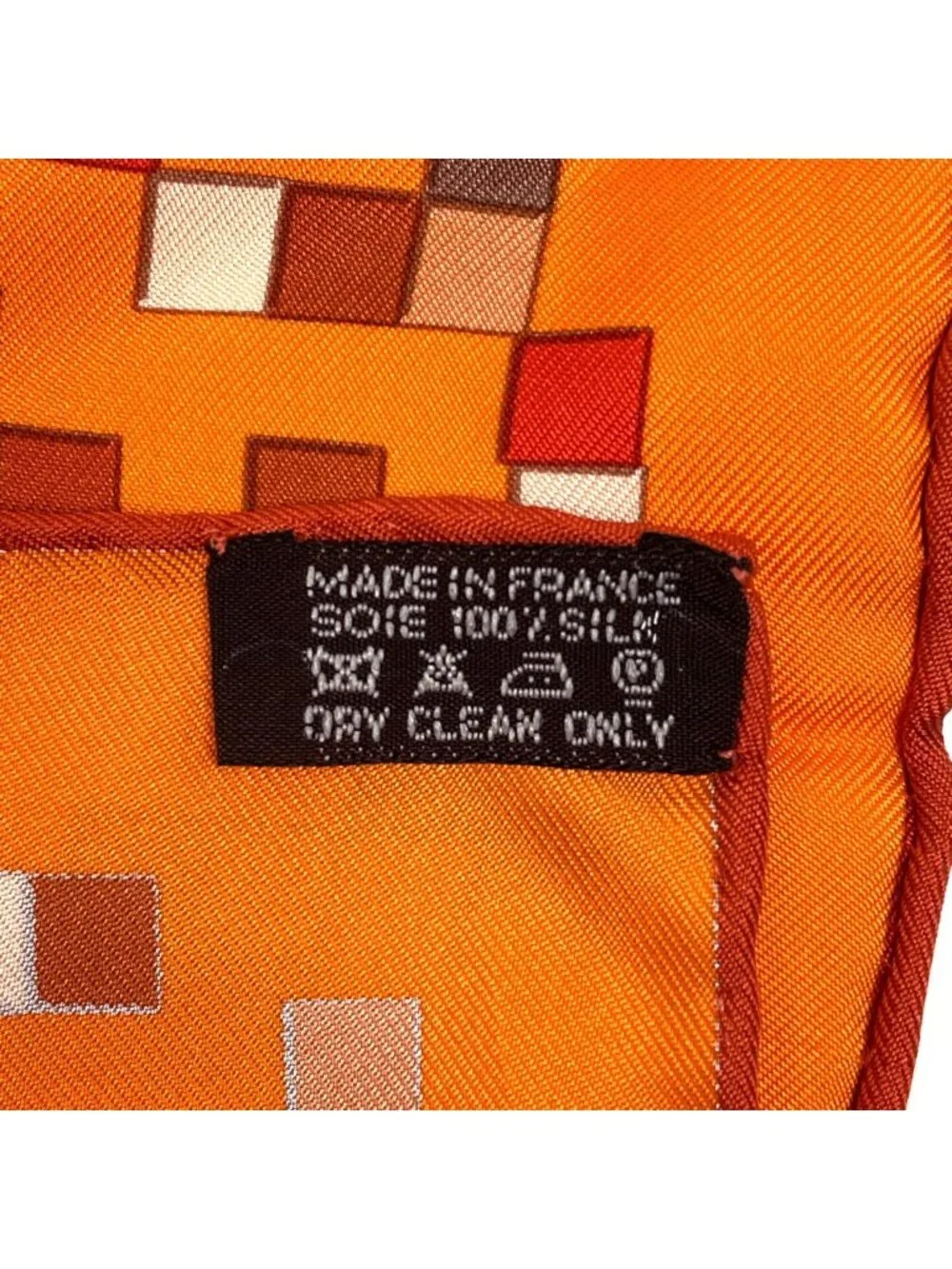 Hermes Carre 90 Mosaic 24 Scarf Silk Orange - Picture 2 of 4